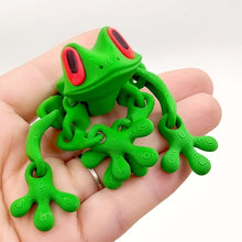 Load image into Gallery viewer, 3D Printed Frog With Movable Joints Fridge Magnet Decoration 3D Printed Animals Room Decor Office Table Funny Frog Ornament