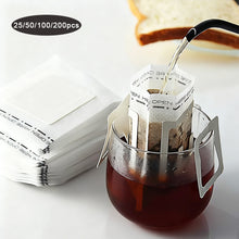 Load image into Gallery viewer, 25/100/200pcs Coffee Filter Paper Bags Disposable Drip Coffee Bag Handle Hanging Ear Espresso Coffee Accessories Tea Tool