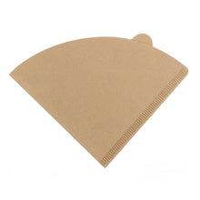 Load image into Gallery viewer, 50/100Pcs Unbleached Wooden V-Shaped Coffee Filter Paper Hand Drip Paper Coffee Brewer Coffee Filter Bag Coffee Maker Accessories