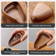 Load image into Gallery viewer, Wooden Coffee Bean Dosing Cup and Light Spray Bottle Tea Leaves Barista Set Anti-Static Coffee Bean Spray Measuring Tray for Coffee Lovers