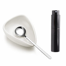 Load image into Gallery viewer, Ceramic Coffee Bean Dosing Cup Spoon Light Spray Bottle Tea Leaves Barista Set Anti-Static Coffee Bean Spray Measuring Tray for Coffee Lovers