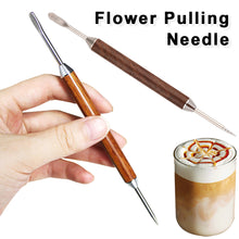 Load image into Gallery viewer, Stainless Steel Coffee Needles Coffee Pull Flower Needle Espresso Latte Decor Art Pen Wooden Needle Barista Tools Accessories