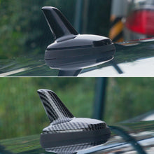Load image into Gallery viewer, Carbon Fiber Pattern Car Roof Shark Fin Antenna Wireless Roof Antenna for FM/AM Radio Signal Auto Replacement Antenna