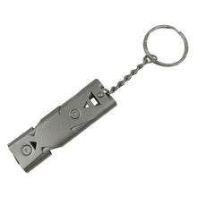 Load image into Gallery viewer, Outdoor Survival High Decibels Whistle Practical Whistle Stainless Steel Portable Camping Hiking Sports Cheer leading Whistle