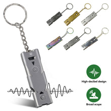 Load image into Gallery viewer, Outdoor Survival High Decibels Whistle Practical Whistle Stainless Steel Portable Camping Hiking Sports Cheer leading Whistle