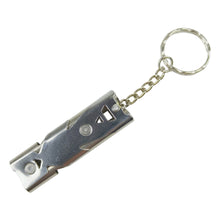 Load image into Gallery viewer, Outdoor Survival High Decibels Whistle Practical Whistle Stainless Steel Portable Camping Hiking Sports Cheer leading Whistle