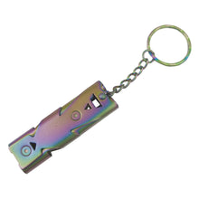 Load image into Gallery viewer, Outdoor Survival High Decibels Whistle Practical Whistle Stainless Steel Portable Camping Hiking Sports Cheer leading Whistle