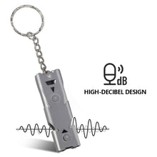 Load image into Gallery viewer, Outdoor Survival High Decibels Whistle Practical Whistle Stainless Steel Portable Camping Hiking Sports Cheer leading Whistle