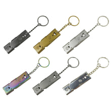 Load image into Gallery viewer, Outdoor Survival High Decibels Whistle Practical Whistle Stainless Steel Portable Camping Hiking Sports Cheer leading Whistle