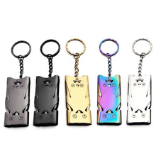 Load image into Gallery viewer, 180DB Outdoor Survival High Decibels Whistle Practical Whistle Stainless Steel Portable Camping Hiking Sports Cheer leading Whistle
