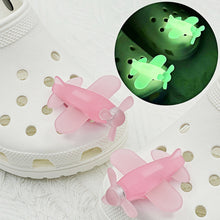 Load image into Gallery viewer, 2Pcs Luminous Shoes Charms for Crocs Shoe Decoration Girl Boy Ornaments Cute Airplane Slippers Accessories Gift