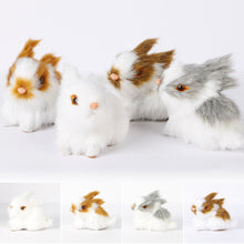 Load image into Gallery viewer, Simulation Rabbit Plush Toy Children Cognition Chicken Model Figurine Realistic Furry Animal Doll Easter Gift Kids