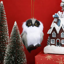 Load image into Gallery viewer, Simulation Owl Exquisite Pendant with Santa Hat Cute Furry Home Christmas Tree Decoration Adornment Simulation Plush Toys Kids Gift