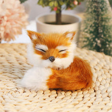Load image into Gallery viewer, Simulation Mini Fox Model Cute Imitation Laying Sleeping Sitting Fox Ornaments Children Birthday Gifts Home Decoration Plush Figures Craft