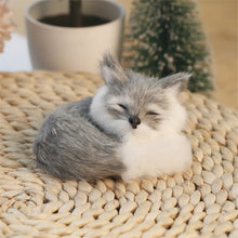 Load image into Gallery viewer, Simulation Mini Fox Model Cute Imitation Laying Sleeping Sitting Fox Ornaments Children Birthday Gifts Home Decoration Plush Figures Craft