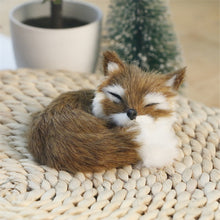 Load image into Gallery viewer, Simulation Mini Fox Model Cute Imitation Laying Sleeping Sitting Fox Ornaments Children Birthday Gifts Home Decoration Plush Figures Craft