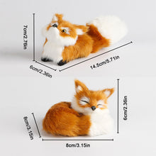 Load image into Gallery viewer, Simulation Mini Fox Model Cute Imitation Laying Sleeping Sitting Fox Ornaments Children Birthday Gifts Home Decoration Plush Figures Craft
