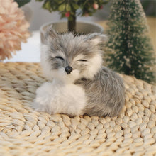 Load image into Gallery viewer, Simulation Mini Fox Model Cute Imitation Laying Sleeping Sitting Fox Ornaments Children Birthday Gifts Home Decoration Plush Figures Craft