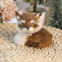 Load image into Gallery viewer, Simulation Mini Fox Model Cute Imitation Laying Sleeping Sitting Fox Ornaments Children Birthday Gifts Home Decoration Plush Figures Craft