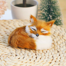 Load image into Gallery viewer, Simulation Mini Fox Model Cute Imitation Laying Sleeping Sitting Fox Ornaments Children Birthday Gifts Home Decoration Plush Figures Craft