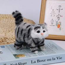 Load image into Gallery viewer, Simulation Cat Model Plush Toy Plush Cats Children Cognition Realistic Furry Imitation Animal Doll Home Decor Figurine Kids Gift