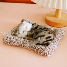 Load image into Gallery viewer, Simulation Mini Cat Cloth Pad Plush Cats Children Birthday Gifts Creative Imitation Ornaments Home Fireplace Christmas Decoration