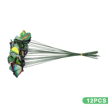 Load image into Gallery viewer, 12Pcs Simulated Butterfly Stakes Garden Waterproof Butterfly Ornaments for Indoor Outdoor Yard Patio Plant Pot Flower Bed Christmas Decoration