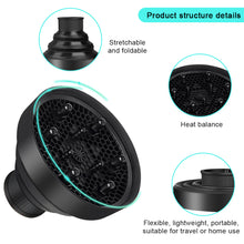 Load image into Gallery viewer, Silicone Hairdryer Diffuser Hair Styling Tool Accessories Adjustable Temperature Suitable Universal Hair Curl Diffuser Disk Hairdryer Curly Drying Blower