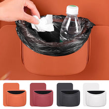 Load image into Gallery viewer, Universal Car Seat Back Trash Can with Cup Holder Multi-Purpose Storage Box & Drink Holder for Door Seat Interior Organizer