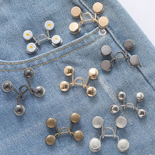 Load image into Gallery viewer, 2Pcs-Set Adjustable Metal Skirt Trousers Buttons Retractable Pants Button Jeans Waist Buckle Nail-free Detachable Waist Tightener Household