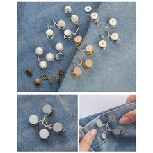 Load image into Gallery viewer, 2Pcs-Set Adjustable Metal Skirt Trousers Buttons Retractable Pants Button Jeans Waist Buckle Nail-free Detachable Waist Tightener Household