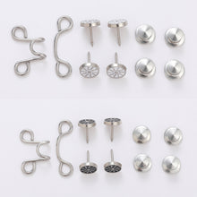 Load image into Gallery viewer, 2Pcs-Set Adjustable Metal Skirt Trousers Buttons Retractable Pants Button Jeans Waist Buckle Nail-free Detachable Waist Tightener Household