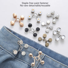 Load image into Gallery viewer, 2Pcs-Set Adjustable Metal Skirt Trousers Buttons Retractable Pants Button Jeans Waist Buckle Nail-free Detachable Waist Tightener Household