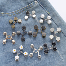 Load image into Gallery viewer, 2Pcs-Set Adjustable Metal Skirt Trousers Buttons Retractable Pants Button Jeans Waist Buckle Nail-free Detachable Waist Tightener Household