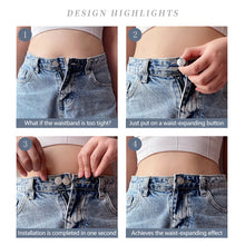 Load image into Gallery viewer, 5Pcs Adjustable Button Pants Jeans Extender Waistband Expander Retractable Button Trouser Buckles No Sewing