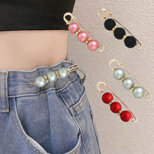Load image into Gallery viewer, Adjustable Waistband Buttons Pearl Waistband Pin Rhinestone Brooch Pant Skirt Expander Retractable Button