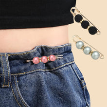 Load image into Gallery viewer, Adjustable Waistband Buttons Pearl Waistband Pin Rhinestone Brooch Pant Skirt Expander Retractable Button