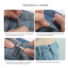 Load image into Gallery viewer, Star Shaped Waist Buckle Adjustable Waist Button Retractable Jean Pant Button No Sewing Waist Tightener Decorative Buttons