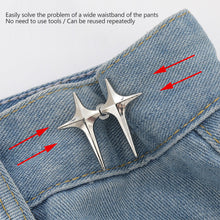 Load image into Gallery viewer, Star Shaped Waist Buckle Adjustable Waist Button Retractable Jean Pant Button No Sewing Waist Tightener Decorative Buttons