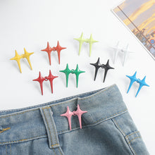 Load image into Gallery viewer, Star Waist Buckle Adjustable Buttons Detachable Pants Clips No Sewing Waist Tightener Metal Snap Button For Decoration