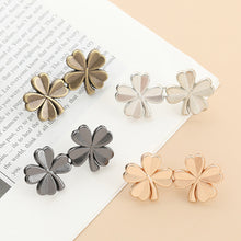 Load image into Gallery viewer, Four Leaf Clover Shaped Waist Buckle Adjustable Snap Button Retractable Jean Pant Pin No Sewing Waist Tightener Decorative Buttons