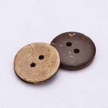 Load image into Gallery viewer, 50Pcs Natural Coconut Shell Button Round 2-Holes Handmade Buttons Clothing Decoration DIY Sewing Accessories
