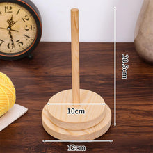 Load image into Gallery viewer, Wood Yarn Stand Yarn Spool Weaving Tools Rotating Bracket Stand Table Rotary Yarn Storage Wooden Winder