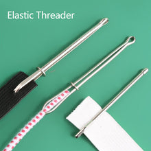 Load image into Gallery viewer, 2Pcs Metal Elastic Band Threading Garment Clips Sewing DIY Tools Elastic Band Tape Punch Cross Stitch Threader Wear Elastic Clamp