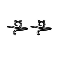 Load image into Gallery viewer, 2Pcs Adjustable Knitting Crochet Loop Ring Cat Ears Ring Knitted Yarn Thread Ring Sewing Tools