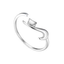 Load image into Gallery viewer, 2Pcs Adjustable Knitting Crochet Loop Ring Cat Ears Ring Knitted Yarn Thread Ring Sewing Tools