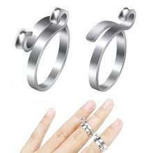 Load image into Gallery viewer, 2Pcs Adjustable Knitting Crochet Loop Ring Thread Wrapped Ring Knitted Yarn Ring Sewing Tools Accessories