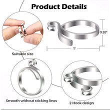 Load image into Gallery viewer, 2Pcs Adjustable Knitting Crochet Loop Ring Thread Wrapped Ring Knitted Yarn Ring Sewing Tools Accessories