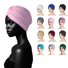 Load image into Gallery viewer, Stretchy Knot Twist Women Headscarf Bonnet multipurpose Shower Cap Yoga Cap For Hair Care