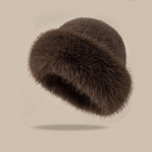 Load image into Gallery viewer, Fluffy Fur Bucket Hat Warm Winter Hat Thicken Fisherman Hat Panama Cap Chrismas Gifts